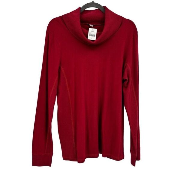 J. Jill Long Sleeve Knit Turtleneck Top Ruby Red Large NWT - Picture 1 of 6